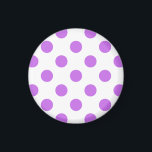 Imán Lila y lunares blancos<br><div class="desc">Lila y lunares blancos</div>