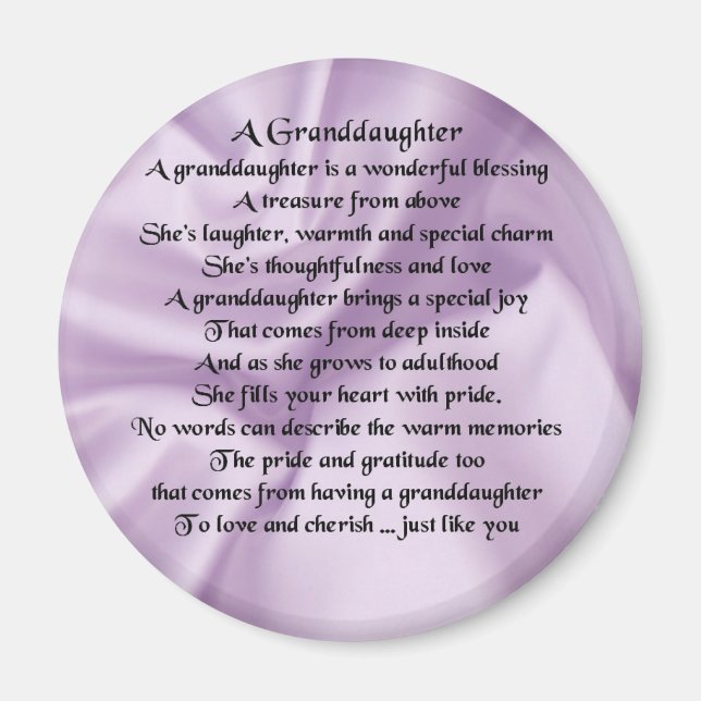 Imán lilac Abuela Poem (Frente)