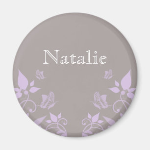 Imán Lilac Butterfly Floral Magnet