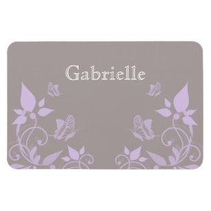 Imán Lilac Butterfly Floral Premium