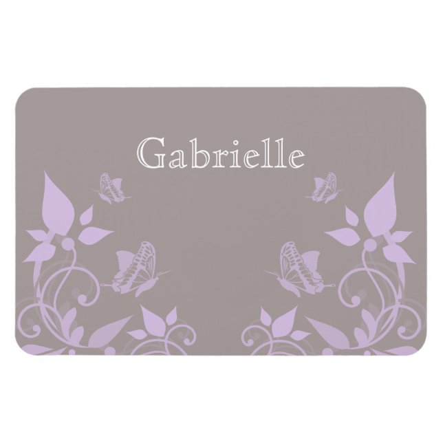 Imán Lilac Butterfly Floral Premium (Horizontal)