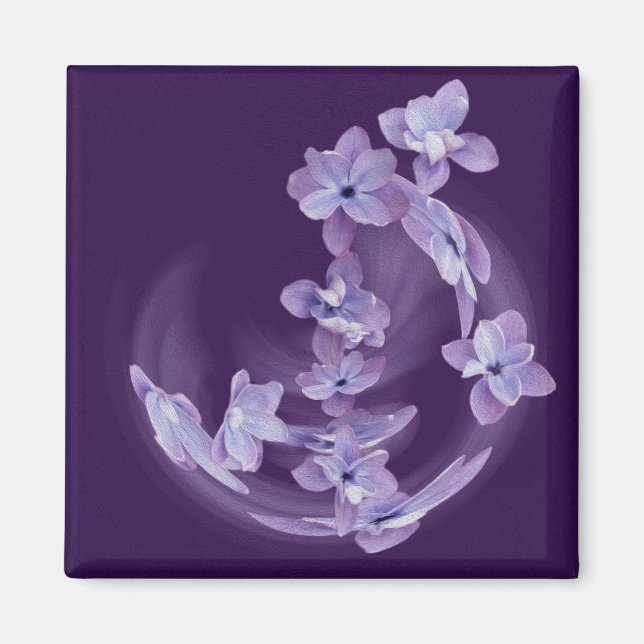 Imán Lilac en círculo (Frente)