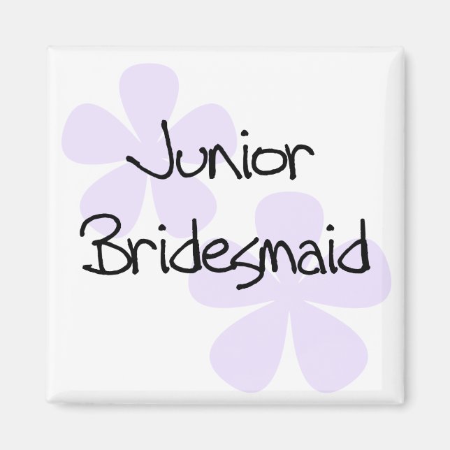 Imán Lilac Flowers Junior Bridesmaid (Frente)