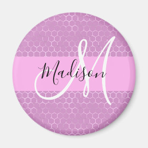 Imán Lilac Glam Metalizado Miel de Abeja en Panal Monog