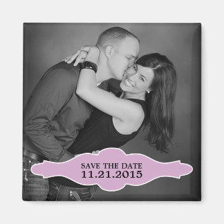 Imán Lilac La Bon Vie Photo Save the Date Magnet