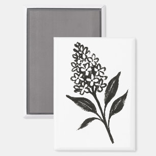 Imán Lilac minimalista - Diseño botánico de Bloom Tinta