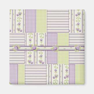 Imán Lilac Rosa Quilt Magnet