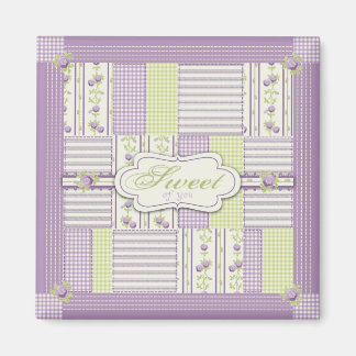 Imán Lilac Rosa Quilt TY Magnet 2