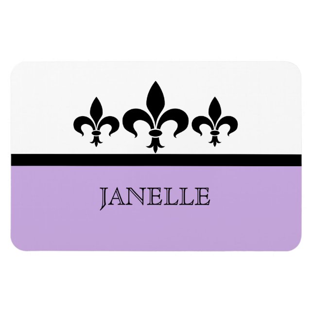 Imán Lilac Swanky Fleur De Lis Flexi Magnet (Horizontal)