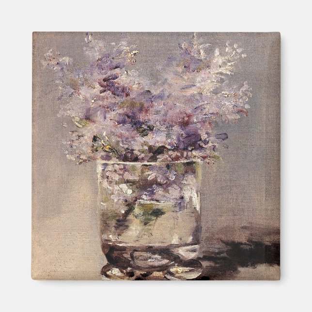 Imán Lilacs de Manet en un vaso - Magnet (Frente)