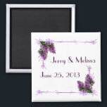 Imán Lilacs Wedding Favor Magnet<br><div class="desc">Este imán Lilacs Wedding Favor es genial para Bodas de primavera,  verano o Lilac.</div>