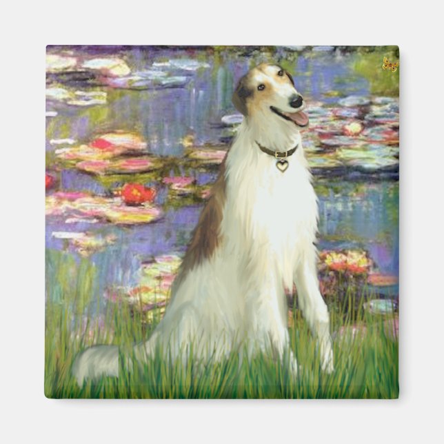 Imán Lilies 2 - Borzoi (Frente)