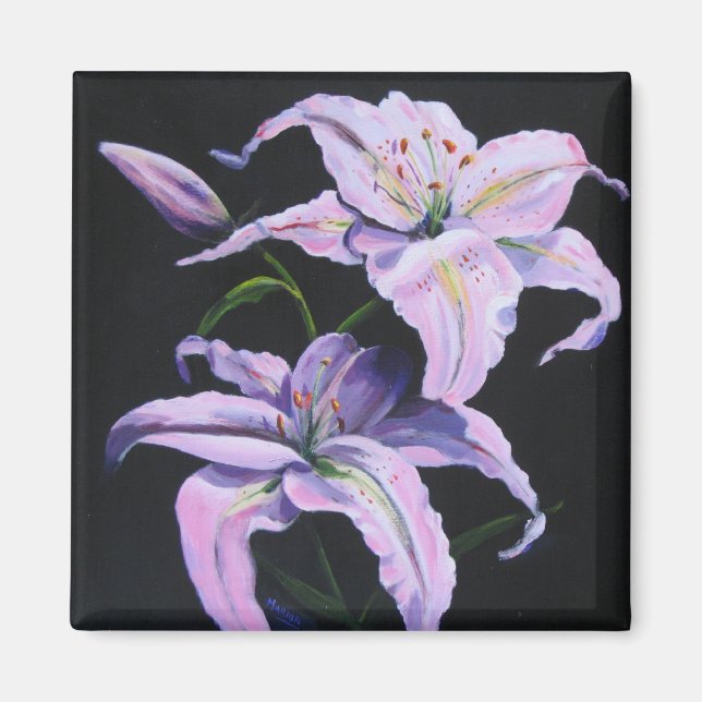 Imán Lilies Painting Magnet (Frente)