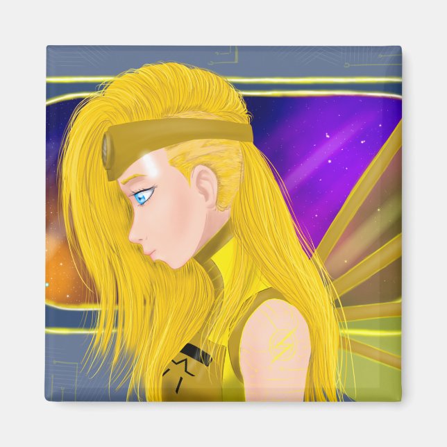 Imán Lilin OC - Ángel Cyborg - Arte inspirado en Starse (Frente)