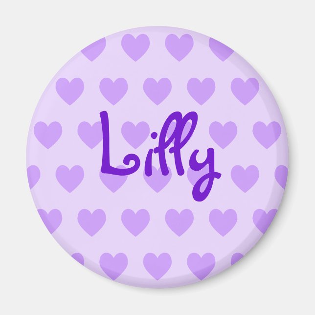 Imán Lilly en morado (Frente)