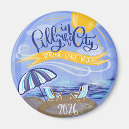 Imán Lilly in the City - Spring Lake, NJ Magnet