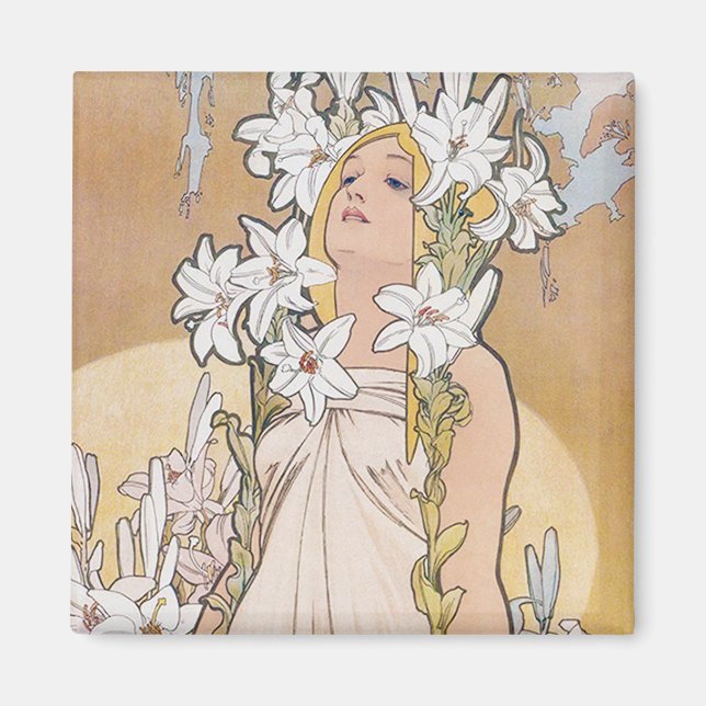 Imán Lily (Cuatro Flores), Alphonse Mucha (Frente)