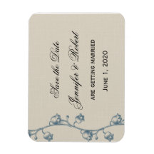 Lily of the Valley on Ecru Linen Save the Date