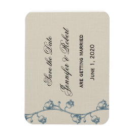 Imán Lily of the Valley on Ecru Linen Save the Date