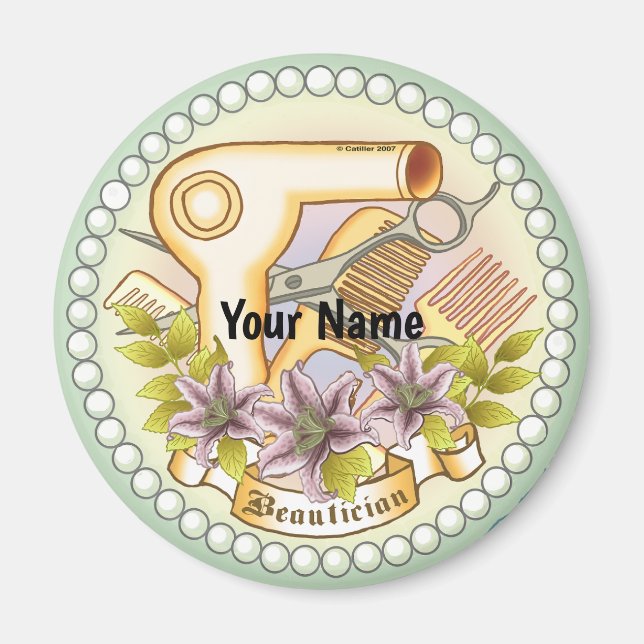 Imán Lily Pearl Beautician (Frente)