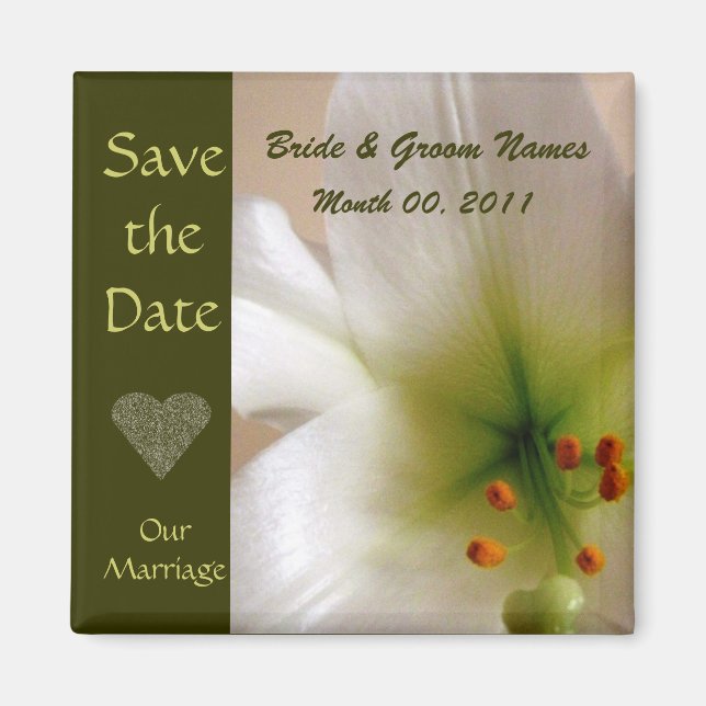 Imán Lily Save The Date Magnet (Frente)