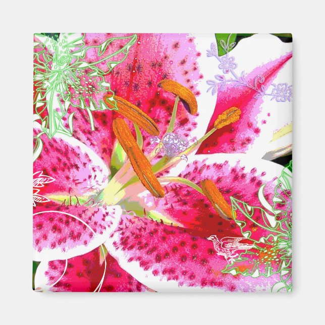 Imán Lily Stargazer Fantasy, Magnet (Frente)