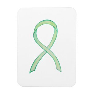 Imán Lime Green Awareness Ribbon Personalizado Art Magn
