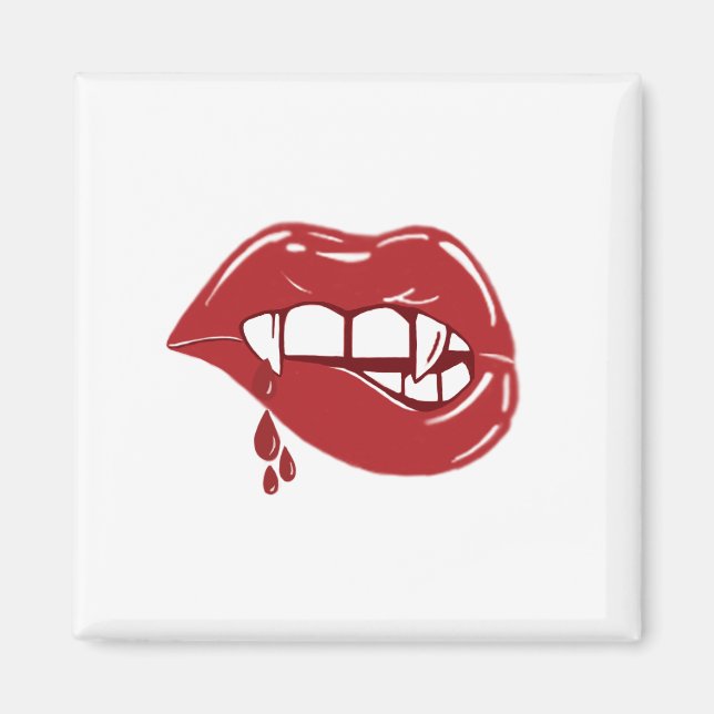 Imán Límites rojos de vampiros goteando gotas de sangre (Frente)
