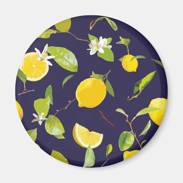 Imán Limón acuático y hojas 10 (Frente)