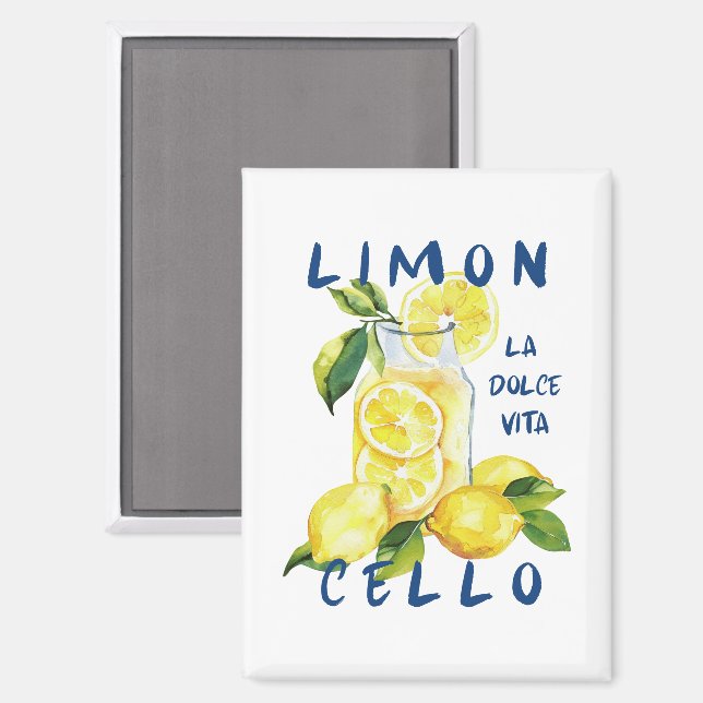 Imán Limoncello La Dolce Vita Souvenir Italy Lover (Anverso/Reverso)