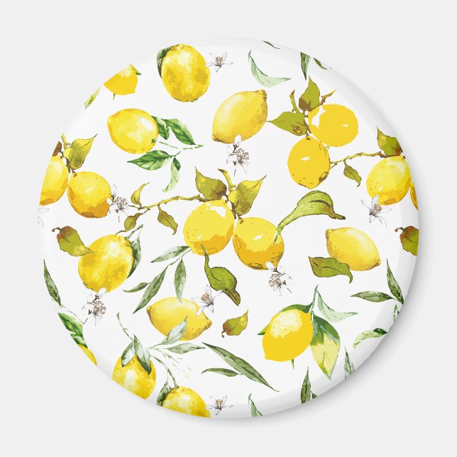 Imán Limones acuarela 5 (Frente)