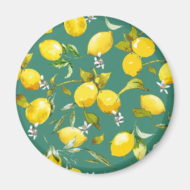 Imán Limones acuarela 6 (Frente)