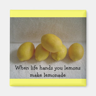 Imán Limones con la frase 'La vida'