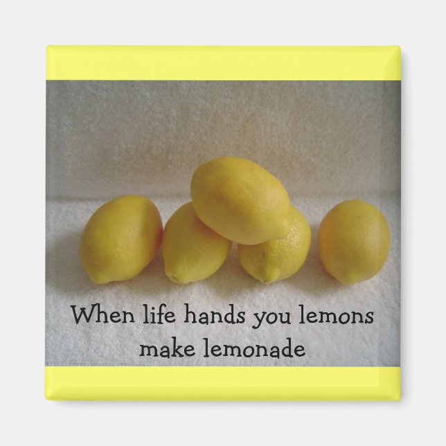 Imán Limones con la frase 'La vida' (Frente)