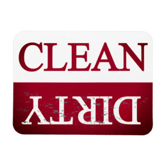 Imán Limpiar el lavavajillas de magenta sucio