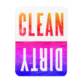 Imán Limpiar | Estilo Sucio Letterpress Deslavavajillas