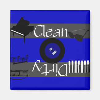 Imán Limpiar o sucio Blues Música Deslavavajillas Magne