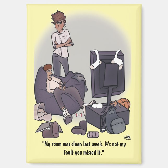 Imán Limpiar sala (Anverso)