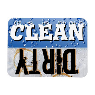 Imán Limpiar y sucio lavavajillas Vinyl Magnet