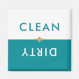 Imán Limpie el trullo sucio y el lavaplatos blanco