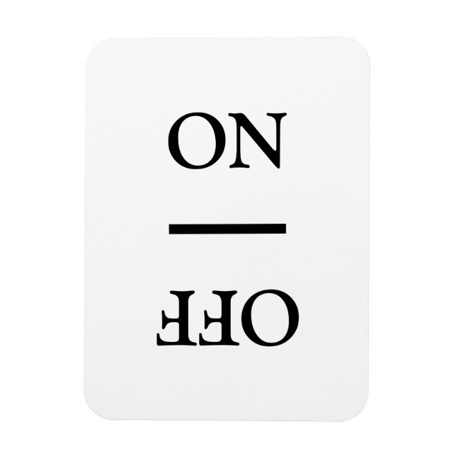 Imán Limpieza de suciedad ON, OFF Lavandería blanco neg (Vertical)