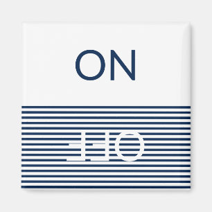 Imán Limpieza sucia, ON OFF Lavandería azul blanco