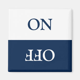 Imán Limpieza sucia, ON OFF Lavandería azul blanco