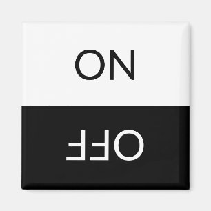 Imán Limpieza sucia, ON OFF Lavandería blanco negro