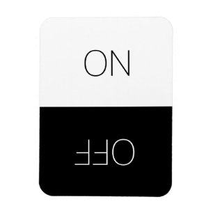 Imán Limpieza sucia, ON OFF Lavandería blanco negro