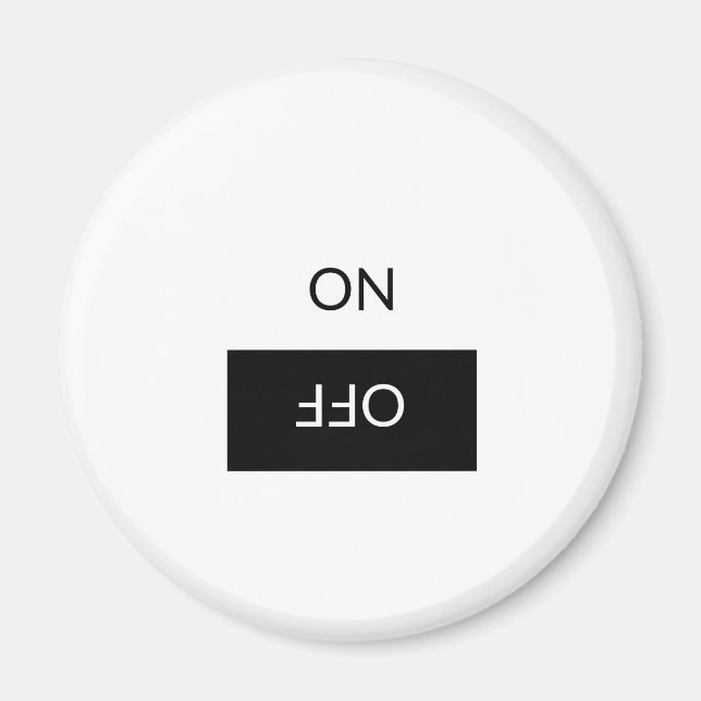 Imán Limpieza sucia, ON OFF Lavandería blanco negro (Frente)