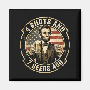 Imán Lincoln 4 disparos y 7 cervezas ago fiesta bebiend