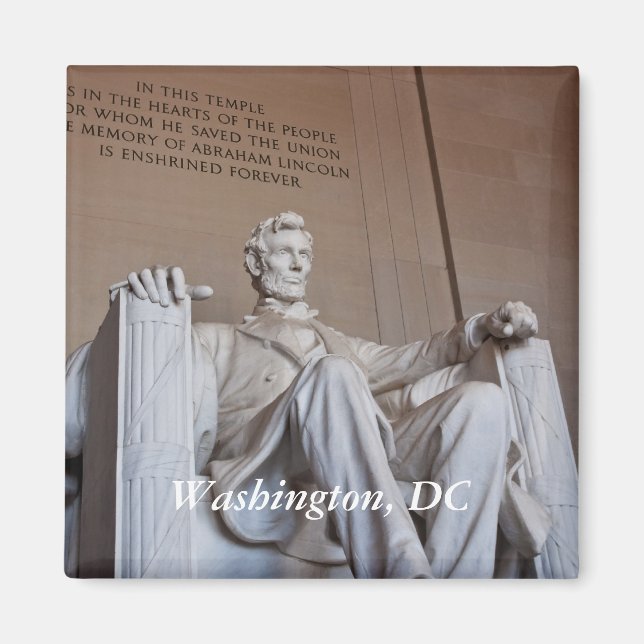Imán Lincoln Estatua Magnet (Frente)