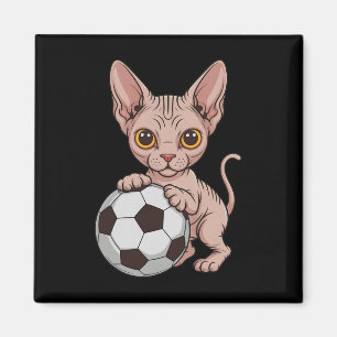 Imán Linda futbolista esfinge solo chica que ama gatos