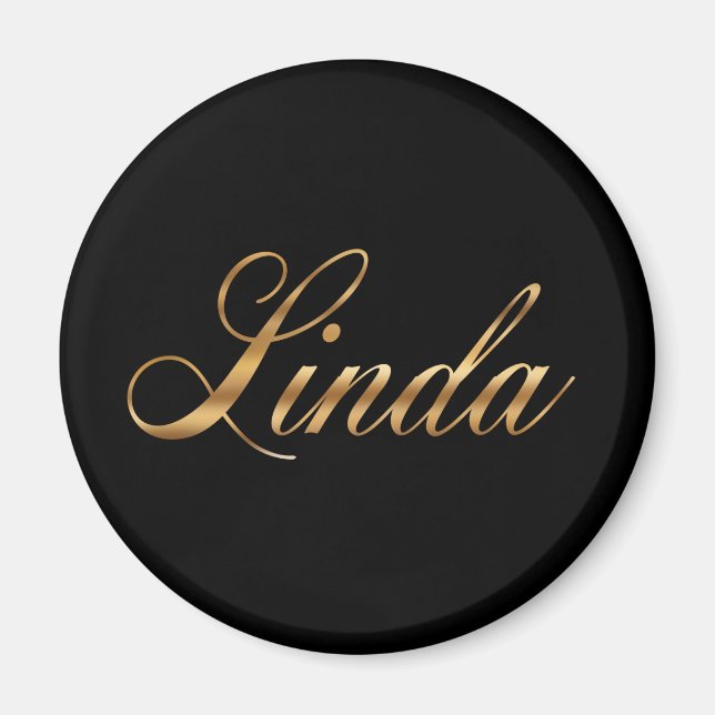 Imán Linda gold Design Lettering Magnet (Frente)